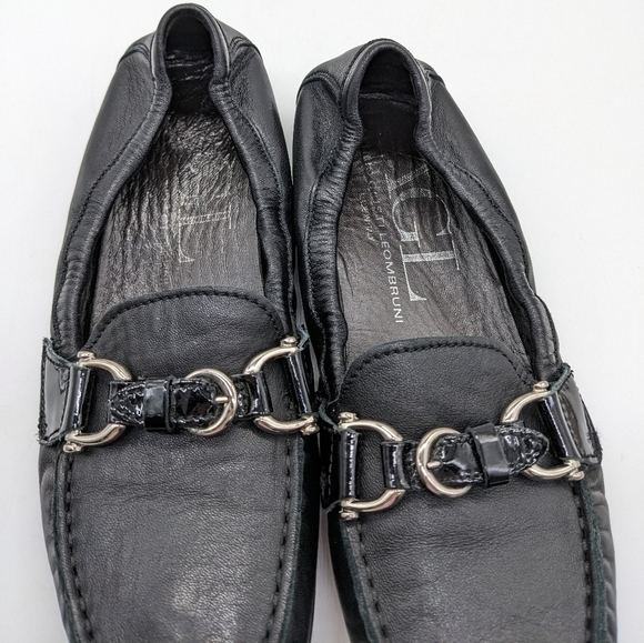Agl Attilio Giusti Leombruni Black Leather Ballet Flat Driving Loafer 7.5 - Picture 10 of 12